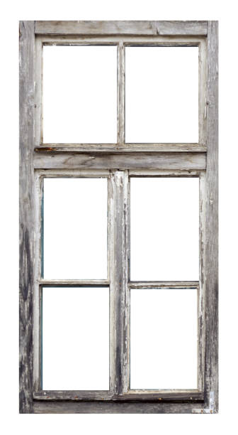 istock Vintage wooden window 1253059194
