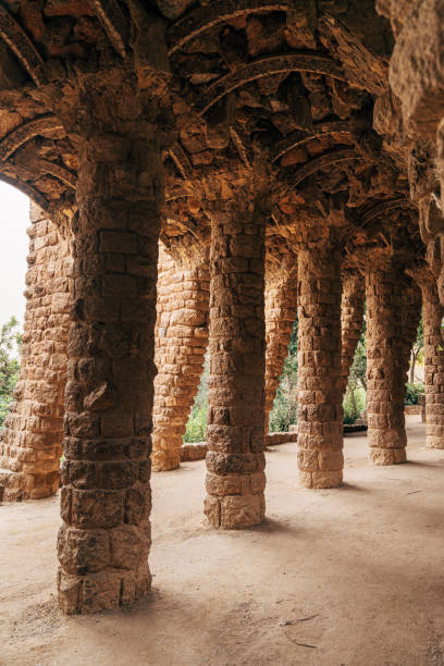 istock Walking alleys in the Park Guell, Barcelona, Spain. 1253062202