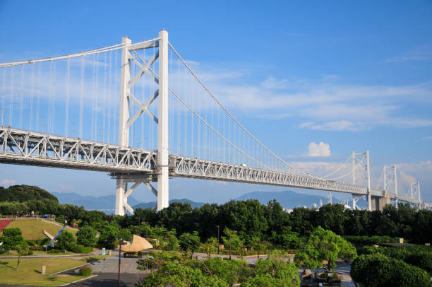istock Long bridge connecting islands in Japan 1253064198