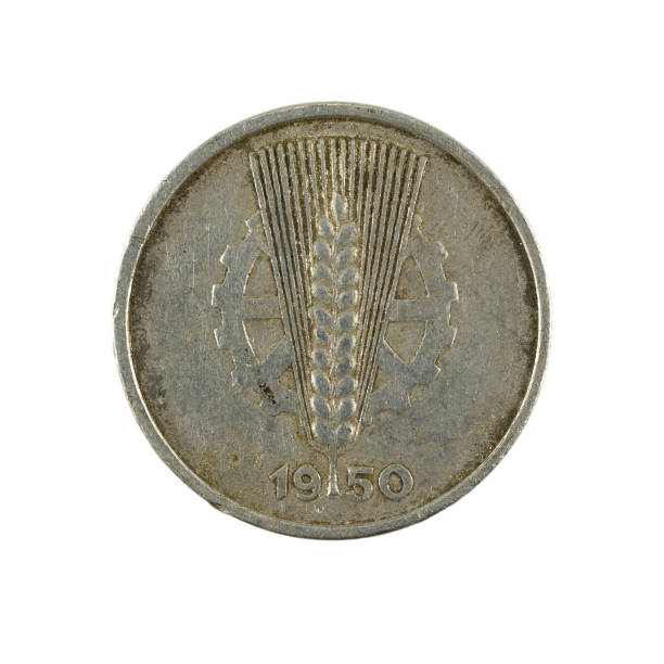 istock historic 5 east german pfennig coin (1950) reverse isolated on white background 1253071492