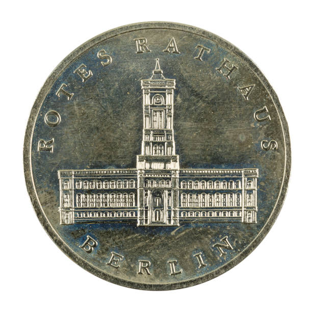 istock historic 5 east german mark coin special edition(1969) reverse isolated on white background 1253073074