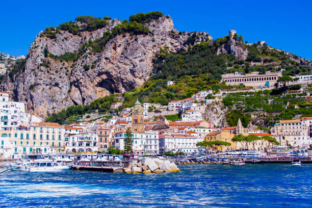 istock Panoramic view of Amalfi, Italy 1253073569