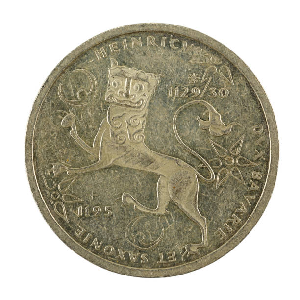 istock 10 german mark coin special edition (1995) obverse isolated on white background 1253073594