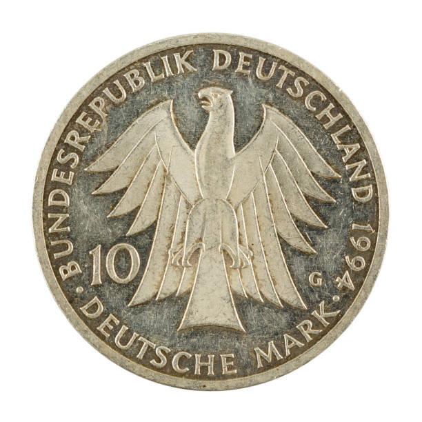 istock 10 german mark coin special edition (1994) reverse isolated on white background 1253075998
