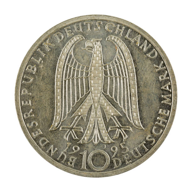 istock 10 german mark coin special edition (1995) reverse isolated on white background 1253076001
