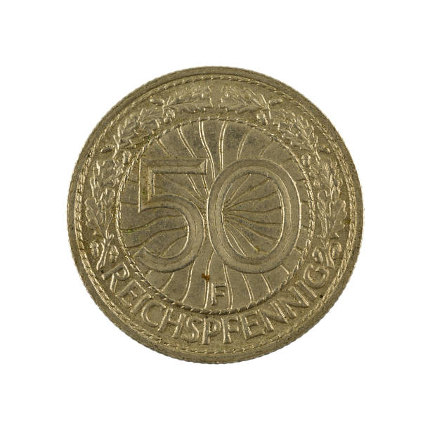 istock 50 german reichspfennig coin (1929) obverse isolated on white background 1253076264