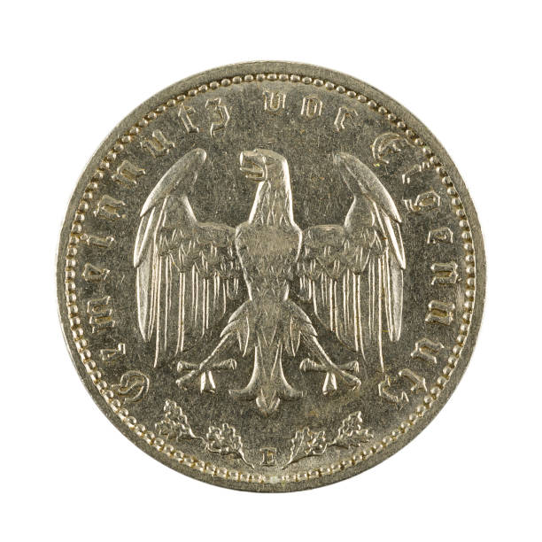 istock 1 german reichsmark coin (1933) reverse isolated on white background 1253076457