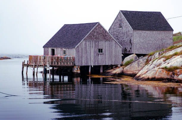 istock Fishing sheds on Atlantic coast of Nova Scotia 1253077093