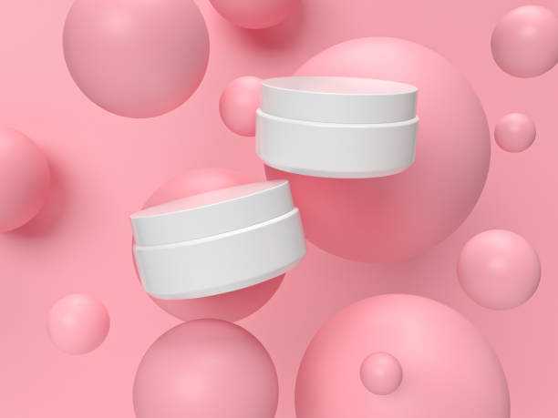 istock 3D abstract render.Pink platform for product display interior podium place with empty for awards ceremony use for Recommend products, promote products design on pink pastel background 1253078004