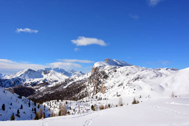 istock the snowy mountains and the blue sky 1253078706