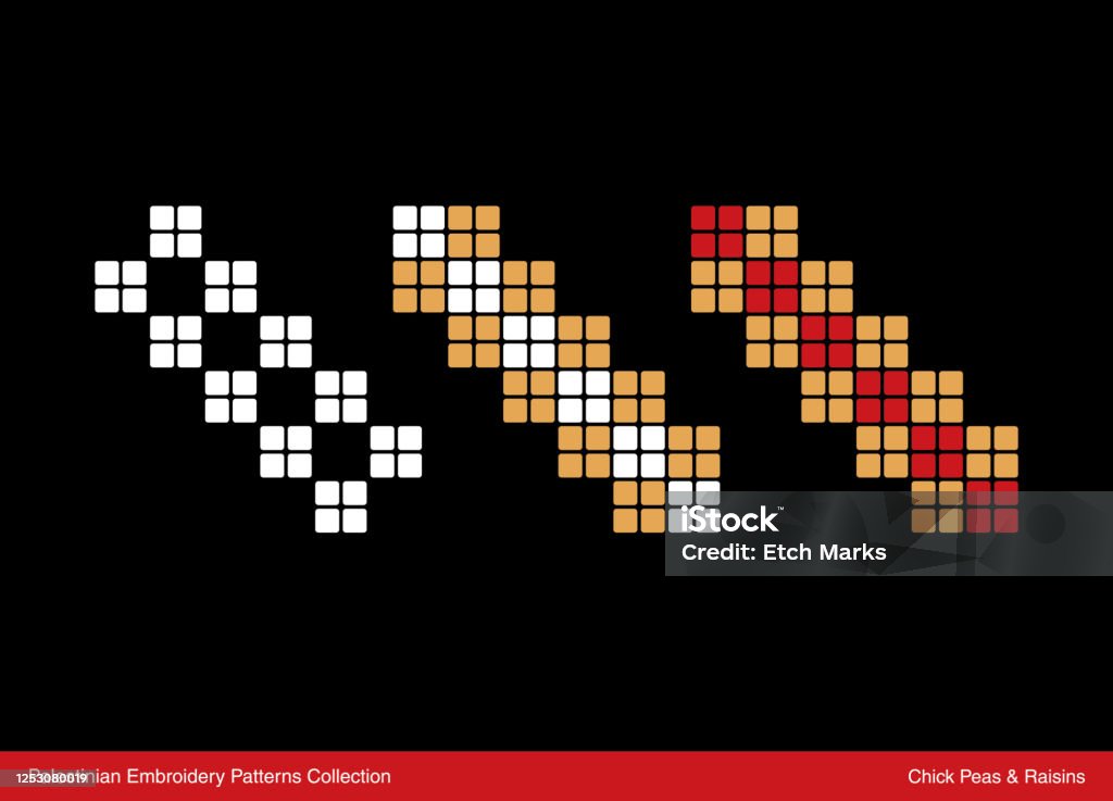 Checkers Pattern Palestinian Traditional Palestinian Embroidery Pattern Stock Illustration ...