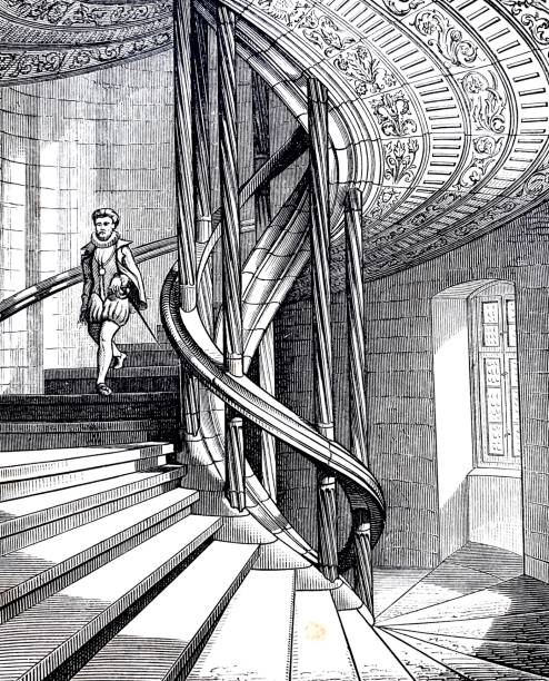 istock Renaissance in germany: staircase in the castle Mergentheim 1253081679