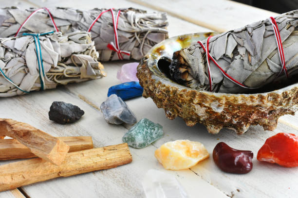 istock Chakra Healing Crystals and White Sage 1253089545