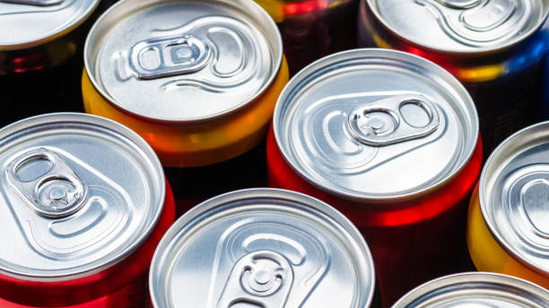 istock Group of aluminium cans, cold drink. 1253091507