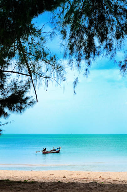 praia de khanom, costa do golfo da tailândia, província de nakhon si thammarat. - nakhon si thammarat - fotografias e filmes do acervo