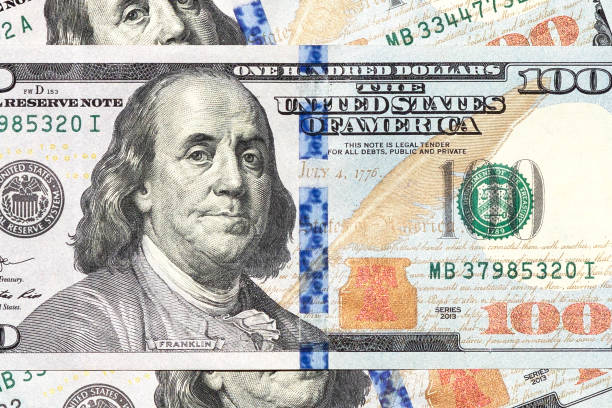 istock Close-up of a hundred dollar bill. 1253094757
