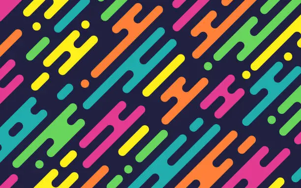 Vector illustration of Dash Abstract Rainbow Background
