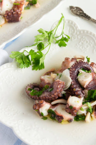 istock Octopus salad ready to eat, healthy protein seafood 1253099152