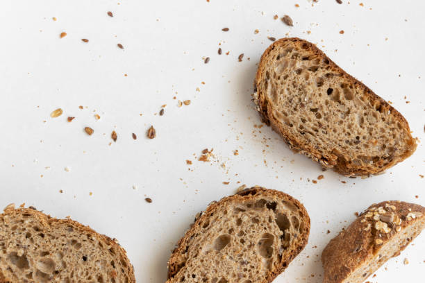 istock Homemade whole wheat crusty bread, healthy eating 1253099723