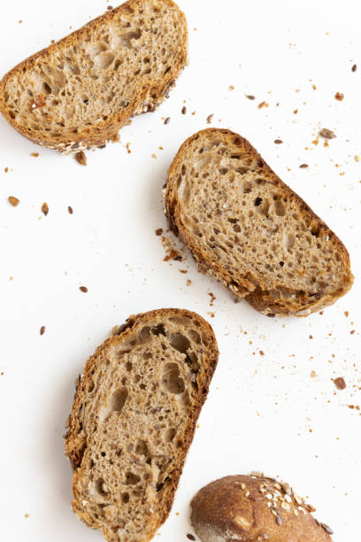 istock Homemade whole wheat crusty bread, healthy eating 1253099725
