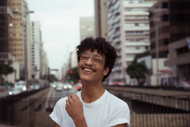 istock Afro young man from the city portrait lifestyle 1253100623