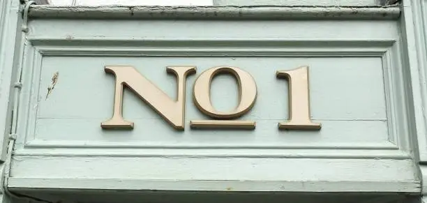 Photo of Number one sign