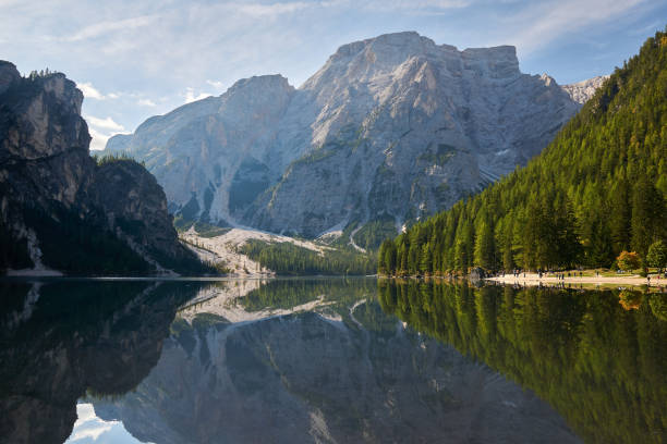 istock Dolomites view from Braies lake 1253106358