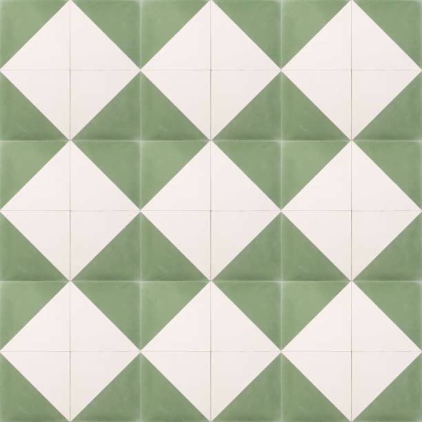 Seamless rhombus diamond shaped floor and wall tile texture in jade green
