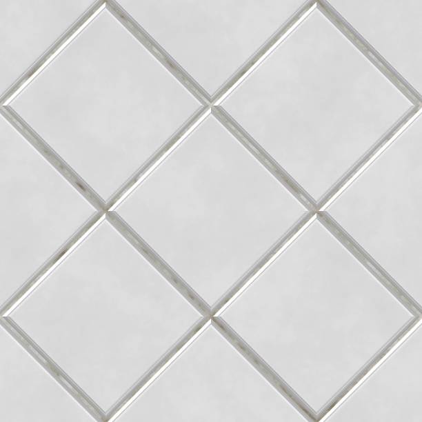 istock Seamless rhombus diamond shaped  floor and wall tile texture in white 1253111333
