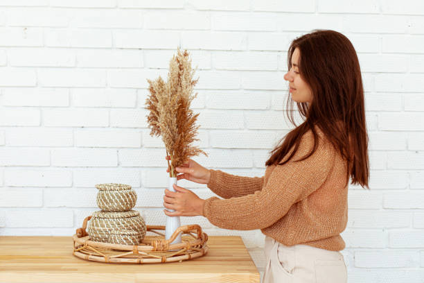 istock Cozy still life background, the new home office setups 1253112176