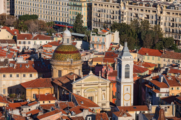istock Nice Cathedral and Old Town in France 1253113468