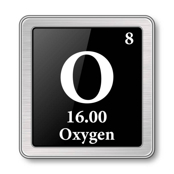 ilustrações de stock, clip art, desenhos animados e ícones de the periodic table element oxygen. vector illustration - oxygen periodic table mass sign