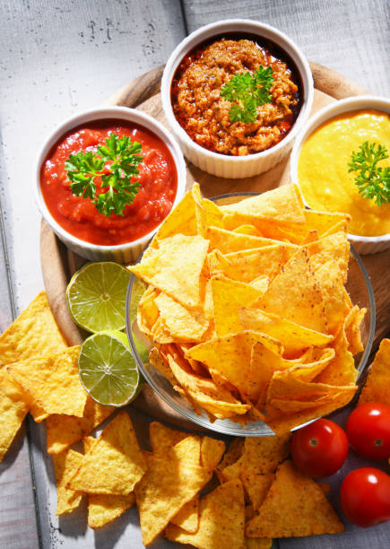 istock Composition with bowl of tortilla chips. 1253114868