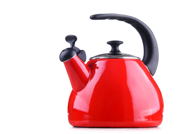 istock Traditional stainless steel stovetop kettle with whistle 1253115146