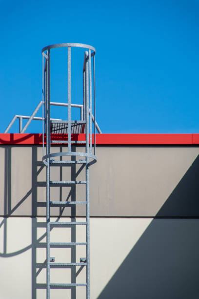brick wall ladder career business success concept