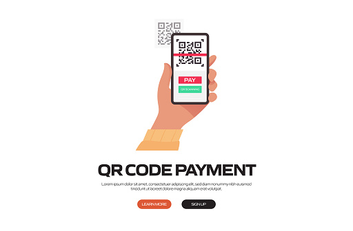 Normal Payment Code The New Normal Concept Qr Code Payment Vector Illustration Stock ...