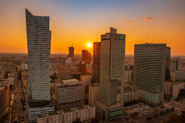 istock Night view of Warsaw 1253134070