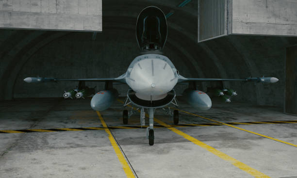 istock F 16 , american military fighter plane. 3d render 1253137494