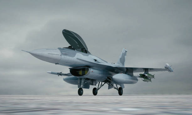 istock F 16 , american military fighter plane. 3d render 1253138067
