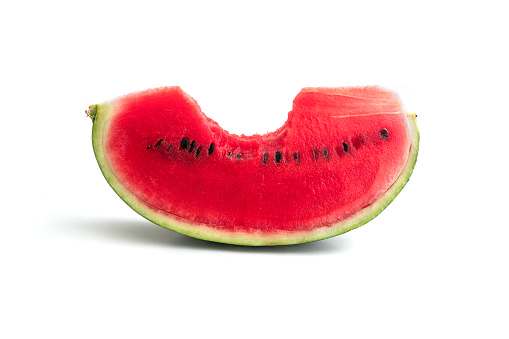 Watermelon slice isolated on white background