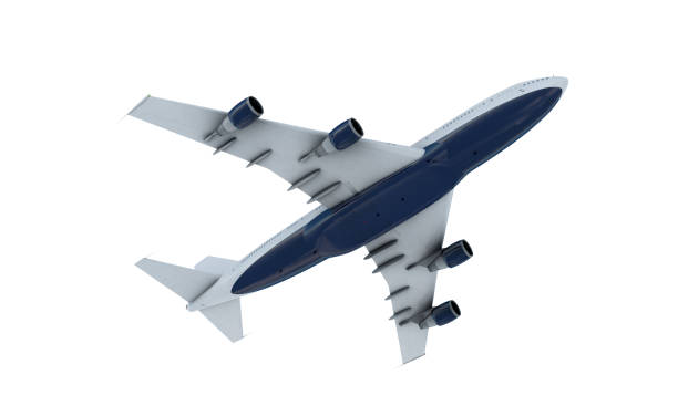 istock White plane flying. airplane boeing 747 isolate on white background 1253138203