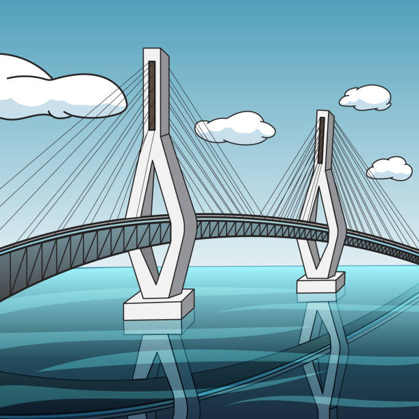 Background Draw Bridge 140+ Drawbridge Background Stock Illustrations, Royalty-Free Vector ...