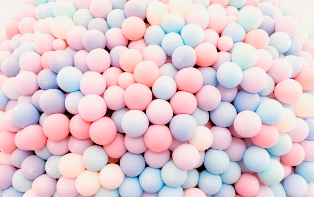 istock Texture of balloons as wall background 1253150489