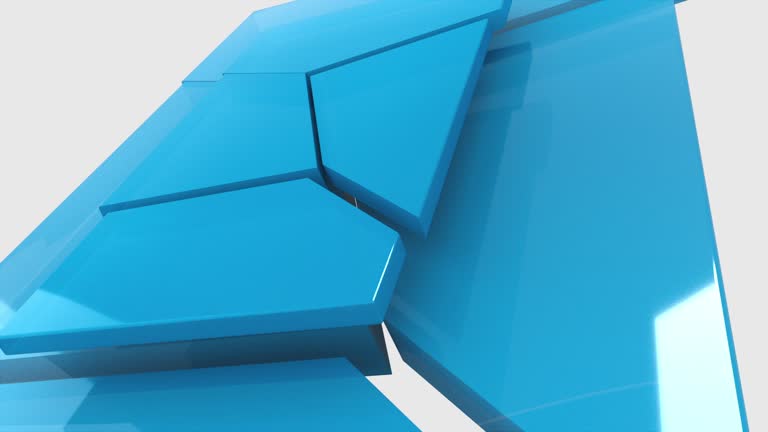 Corporate background, computer generated. Combining geometric parts into a single structures. 3d rendering of trendy design