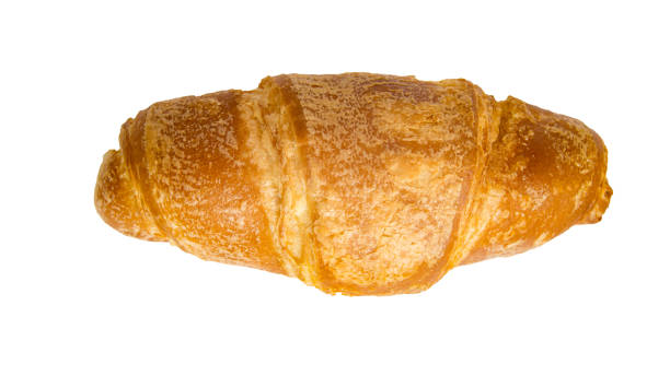 istock Fresh one croissant isolated on a white background by clipping 1253157493