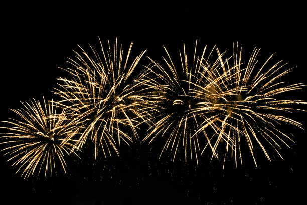 istock Bright, Beautiful Fireworks Display in the Night Sky 1253165681