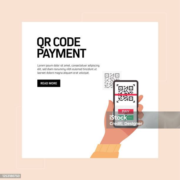 Normal Payment Code The New Normal Concept Qr Code Payment Vector Illustration Stock ...