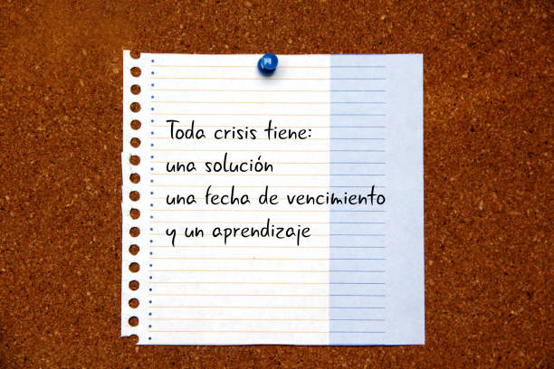 istock white note on cork board with message Every crisis has: a solution, an expiration date and an apprenticeship 1253186487