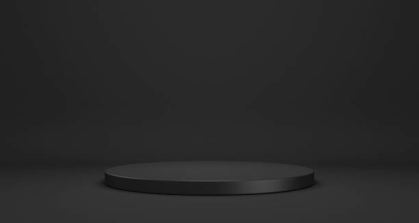 istock Empty podium or pedestal Product display 3D rendering stand concept 1253186752