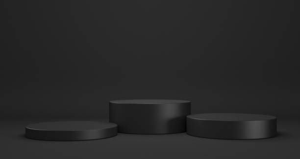 istock Empty podium or pedestal Product display 3D rendering stand concept 1253186757